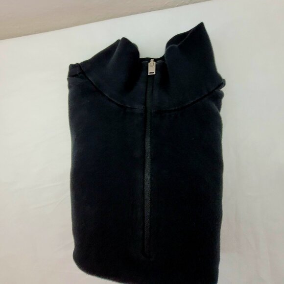 Men's XL 1/4 zip Pullover Cardigan Sweater Black Selected Homme 100% Cotton - Picture 16 of 16